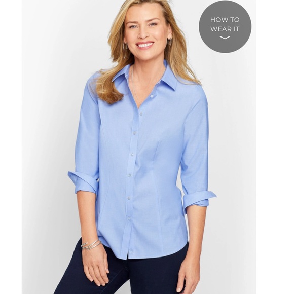 Talbots Tops - 🛍NWT Talbots Classic Button Down Long Sleeve Shirt
